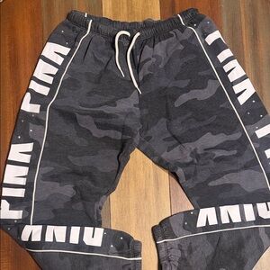 PINK Victoria's Secret Gray Camo Track Pants
